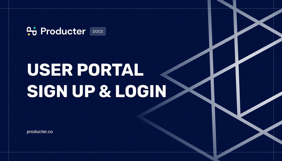 User Portal sign up & login
